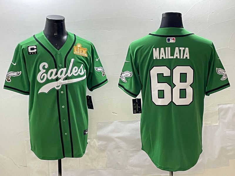 Men Philadelphia Eagles #68 Mailata Green three generations Jointly Name 2025 Nike Limited NFL Jersey style 8